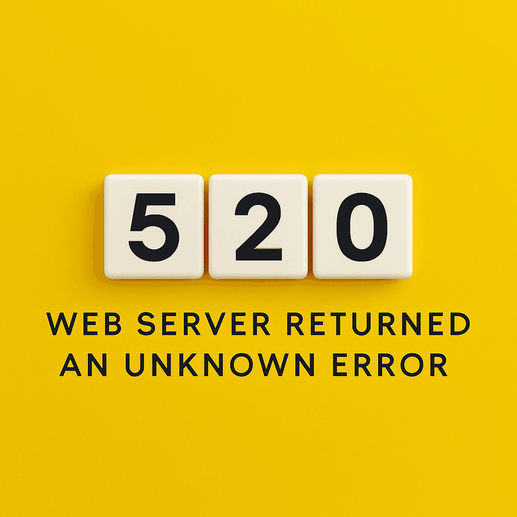 520 Web server returned an unknown error