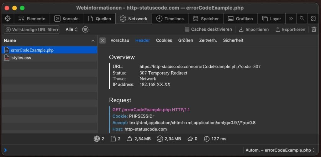 307 Temporary Redirect
