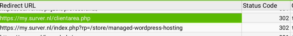 302 status code in Screaming Frog
