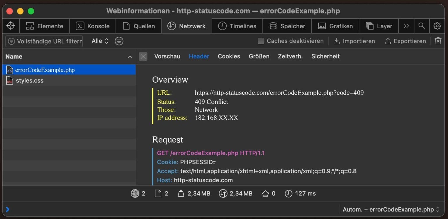 Wat betekent statuscode 409 Conflict?