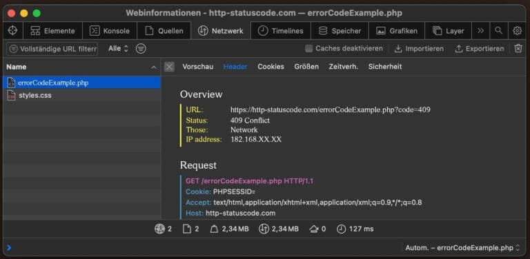 Wat betekent statuscode 409 Conflict?